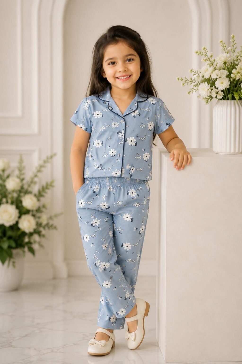 Girls Printed Night Suit