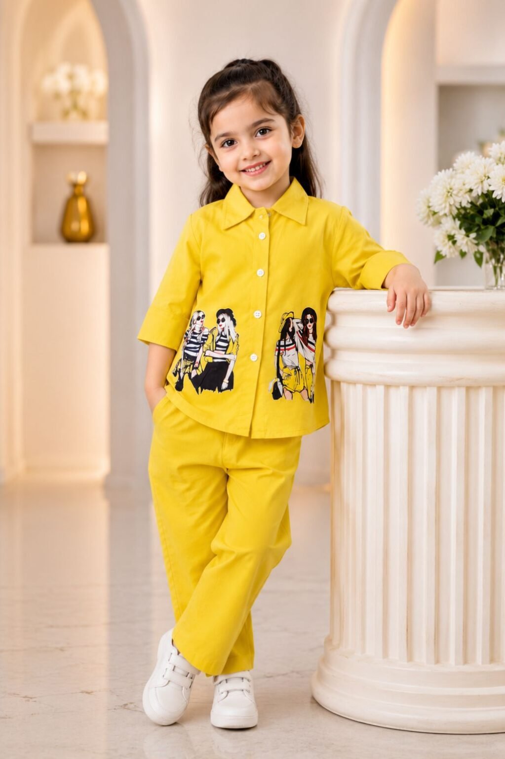 Girls Ruffle Top & Shorts Co-ord Set (New Prints)