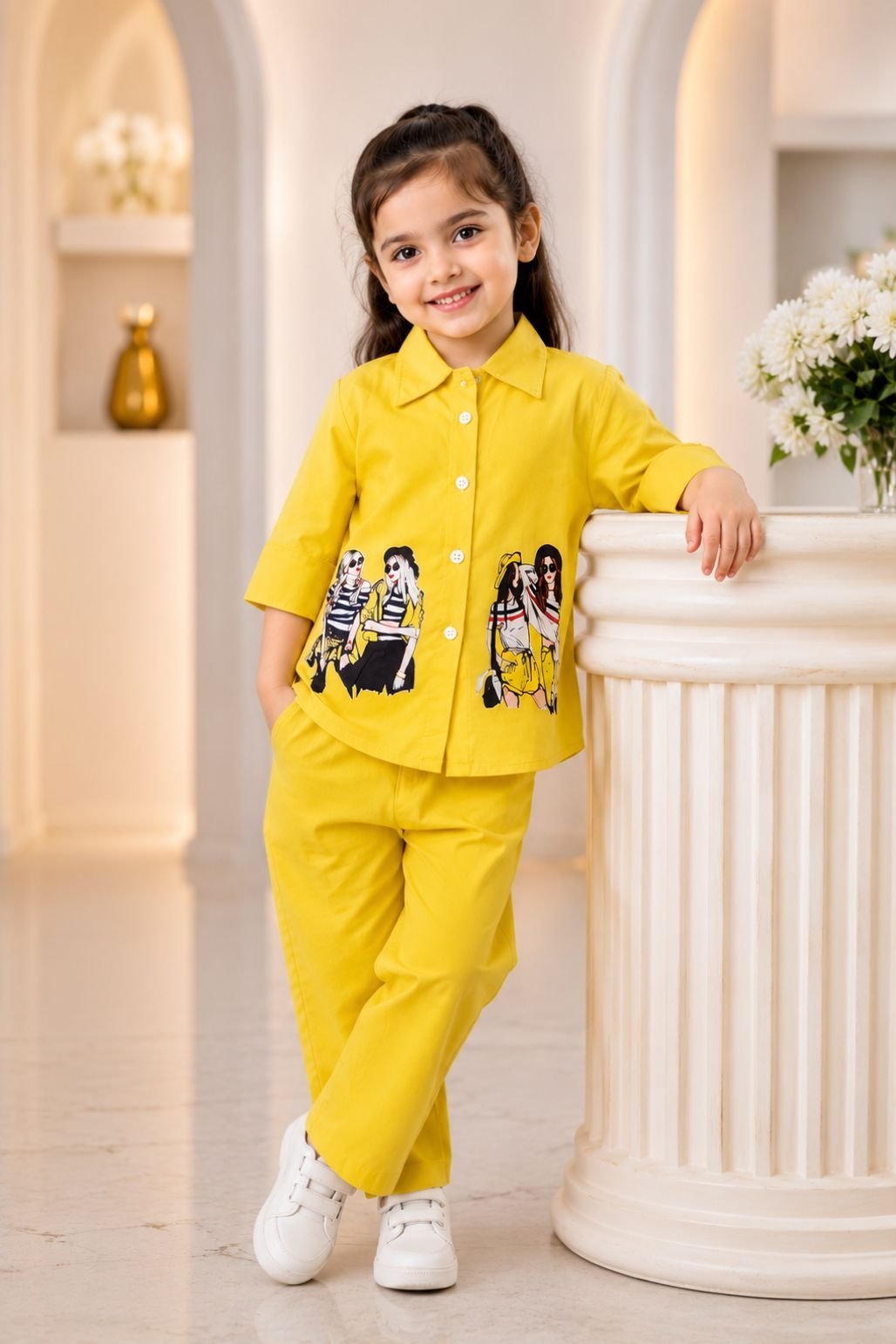 Girls Ruffle Top & Shorts Co-ord Set (New Prints)