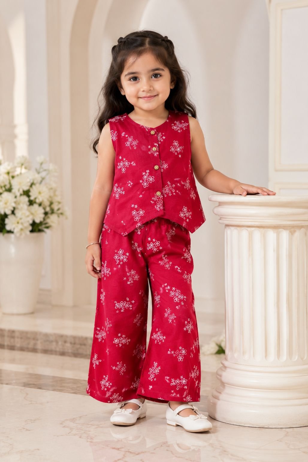 Girls Polka Dot Party Dress (Navy)