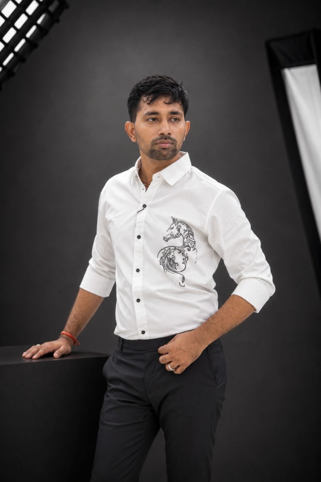 Trendy white shirt for man’s