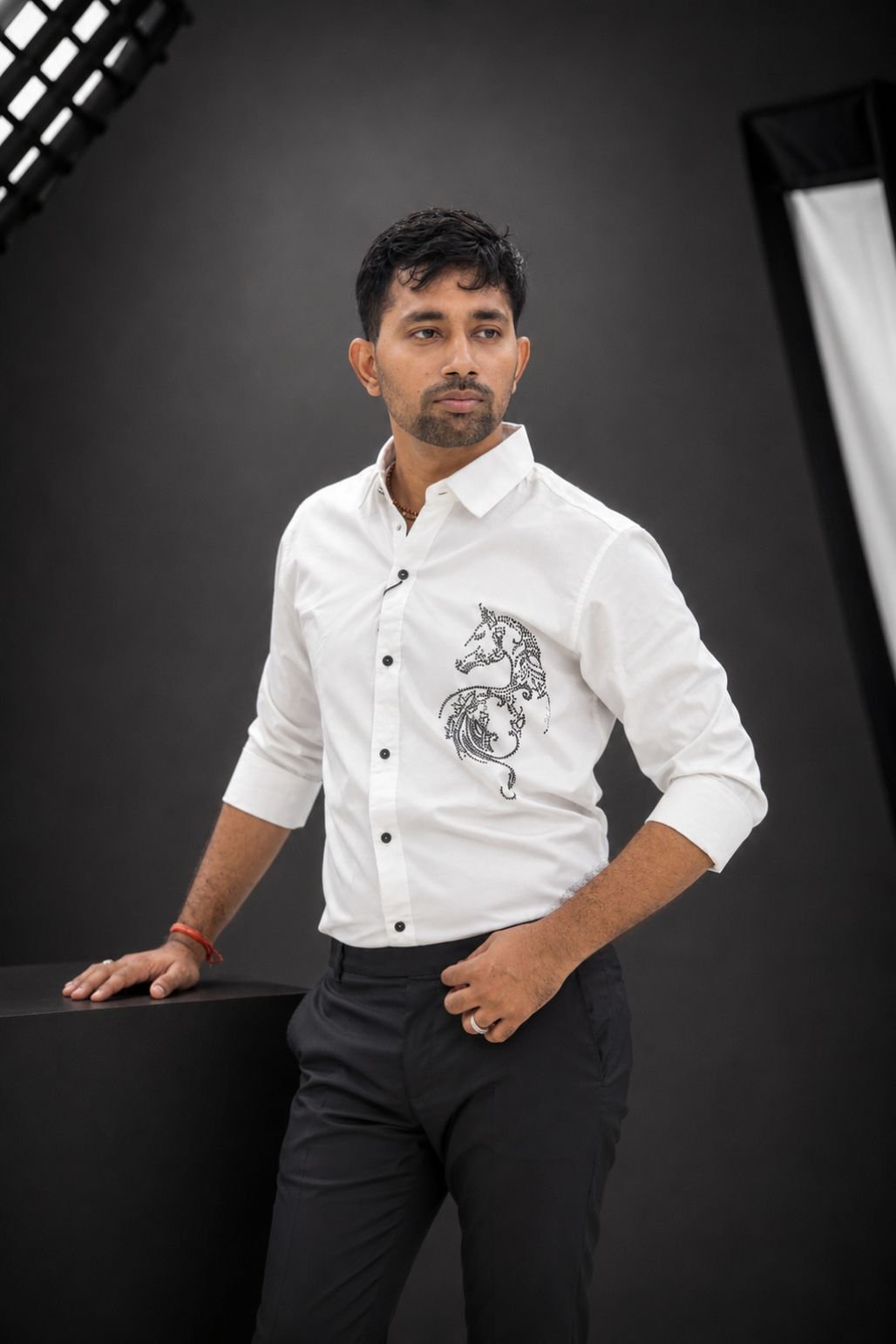 Trendy white shirt for man’s