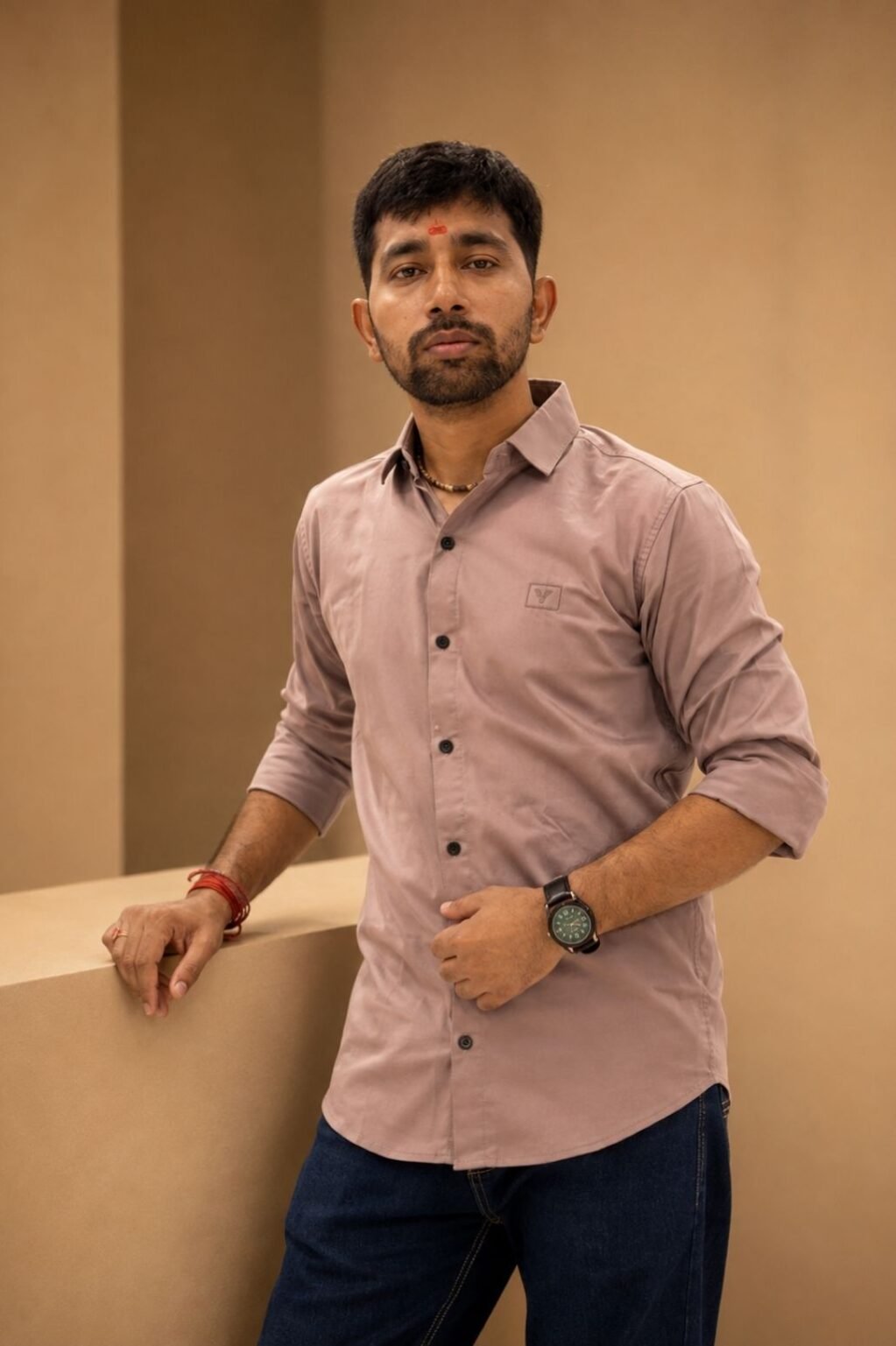 Men's Plain Casual shirt (Levender)