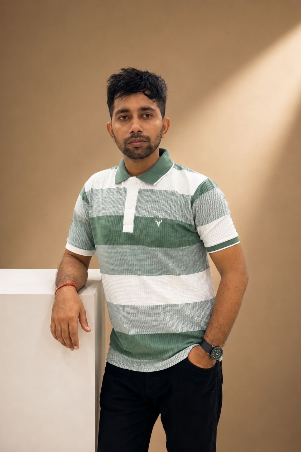 Men’s Striped Polo T-shirt