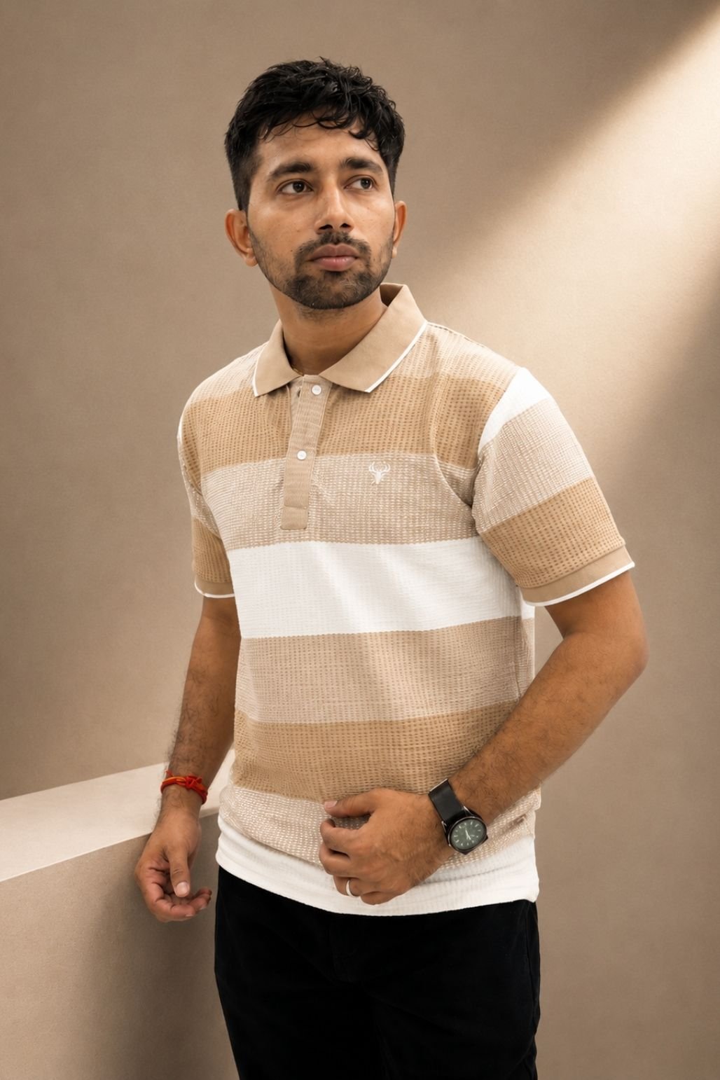 Men’s Striped T-shirt Orange
