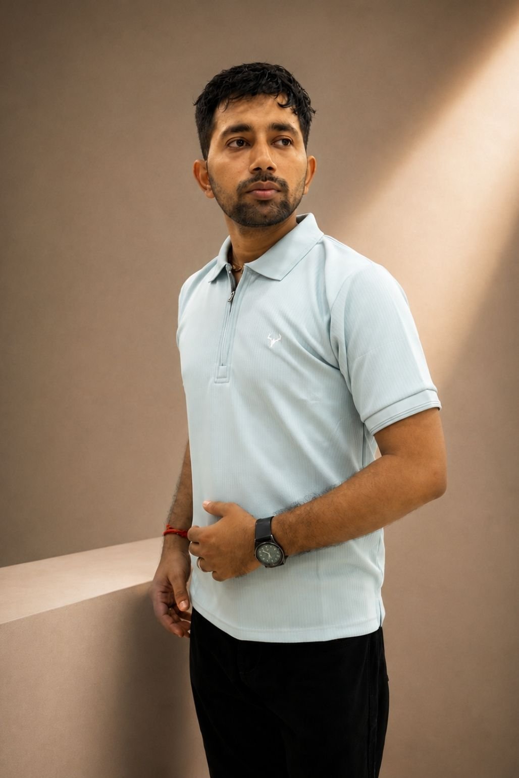 Men’s Plain Casual T-Shirt (Sky Blue)