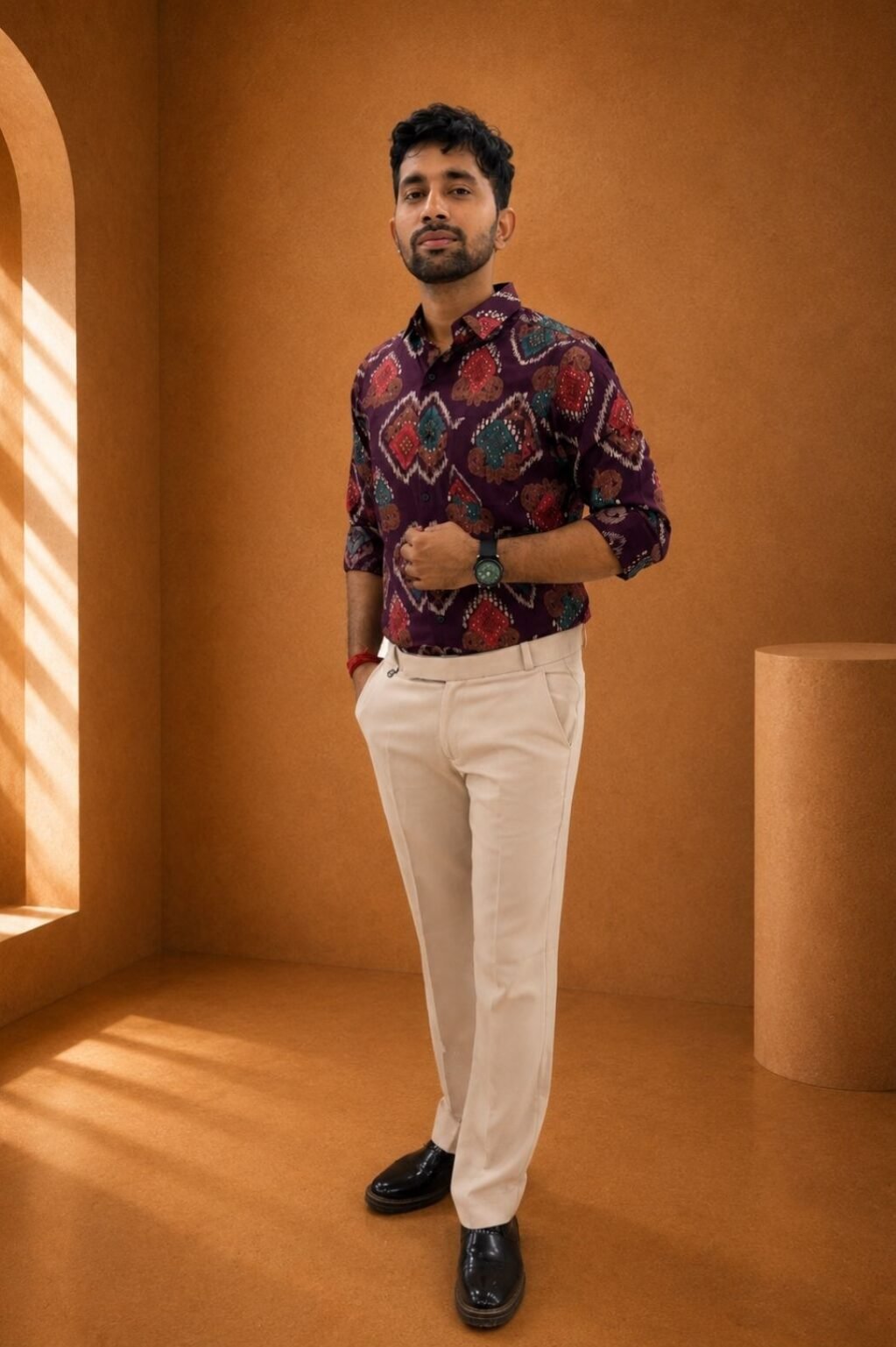 Men's Printed Formal combo set