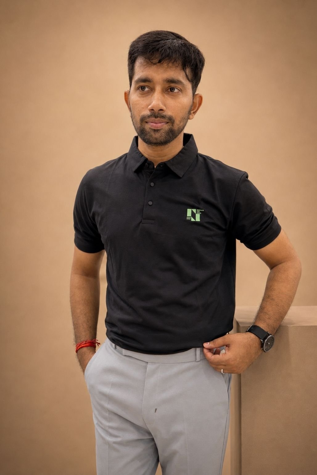 Men’s Black Polo T-shirt