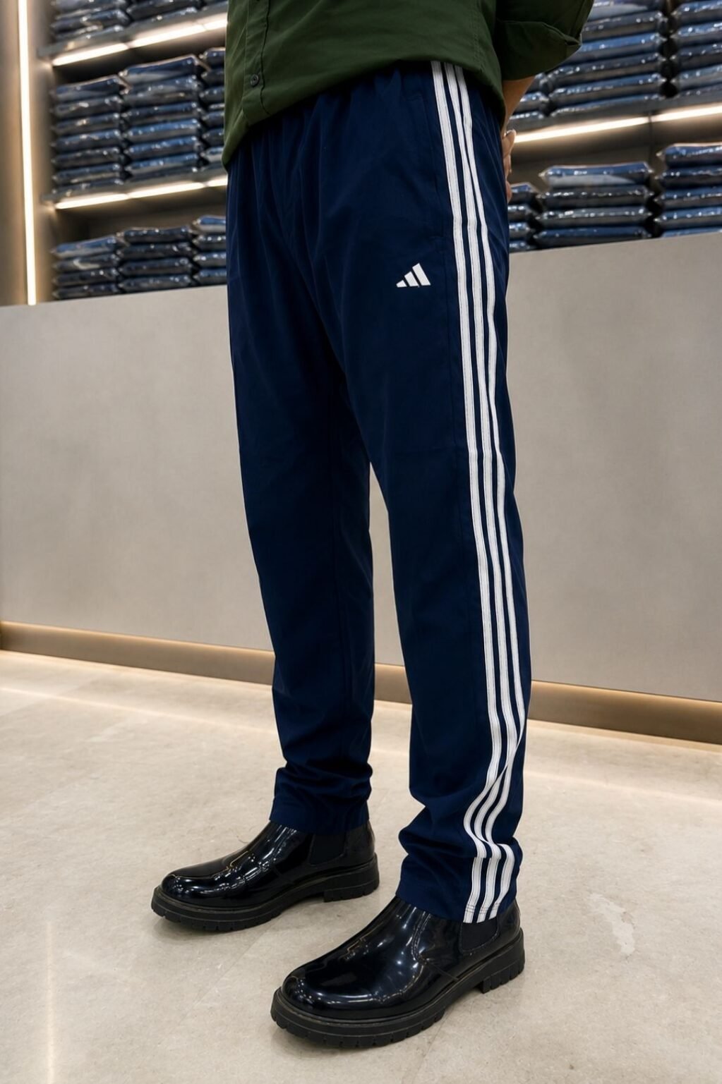 Boys Sports Track Pants (Navy Blue)